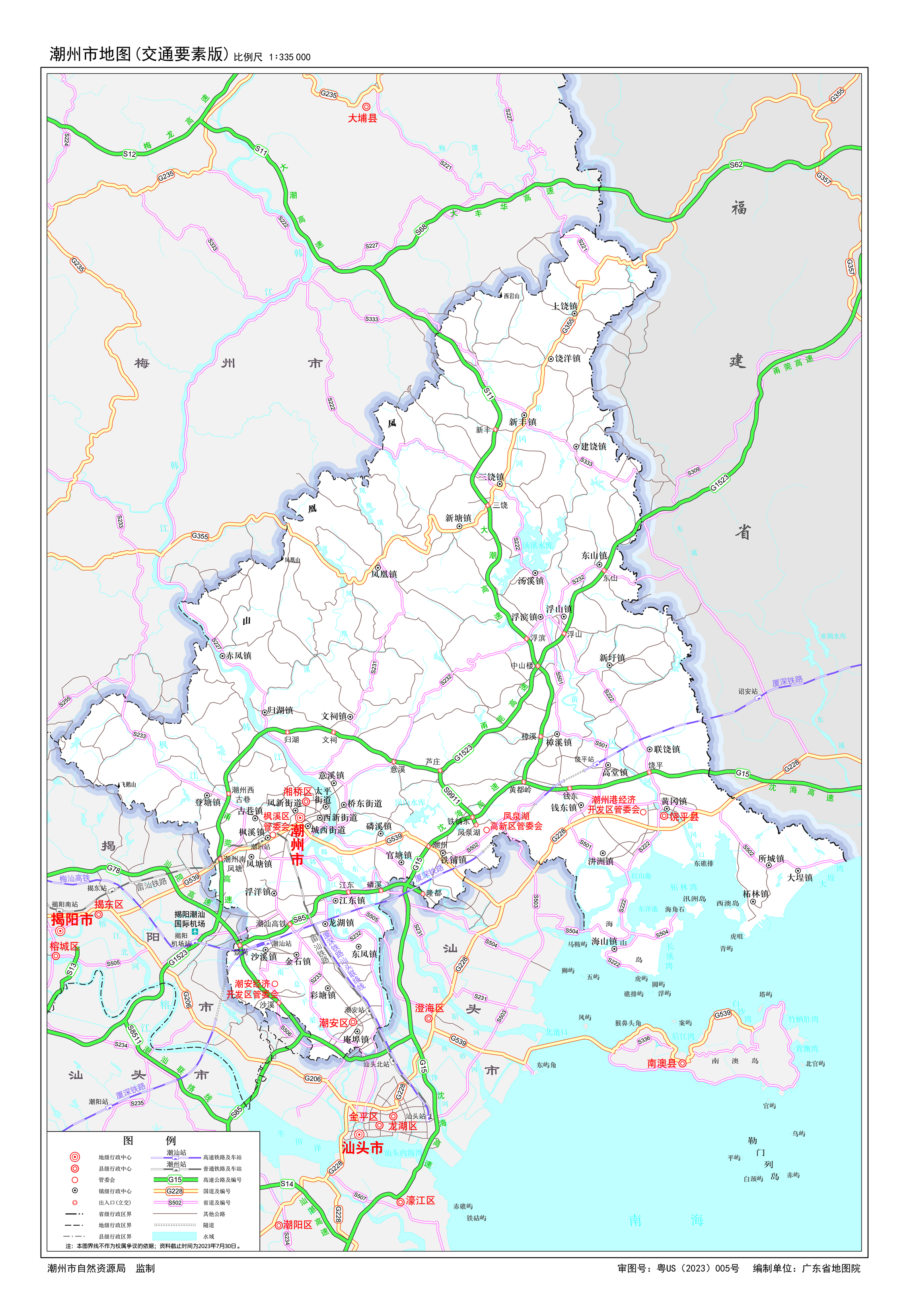 潮州市地图概览，历史、文化与地理的交织之美