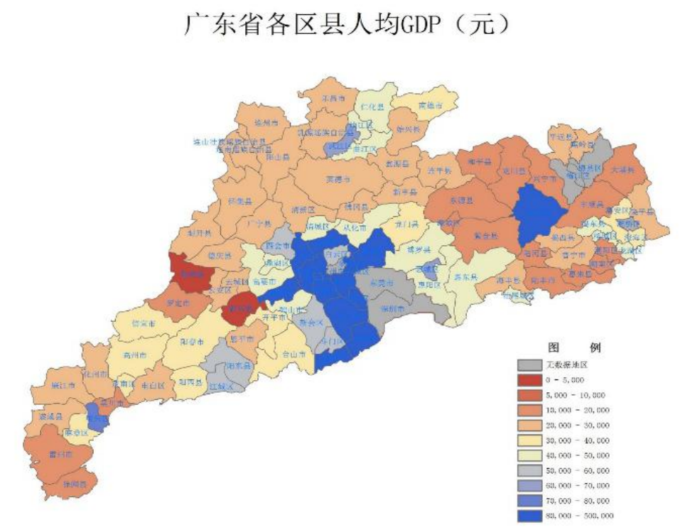 广东省各县人口地图解析